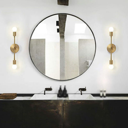 Applique murale minimaliste moderne Silva, métal, noir/argent/or, salle de bain