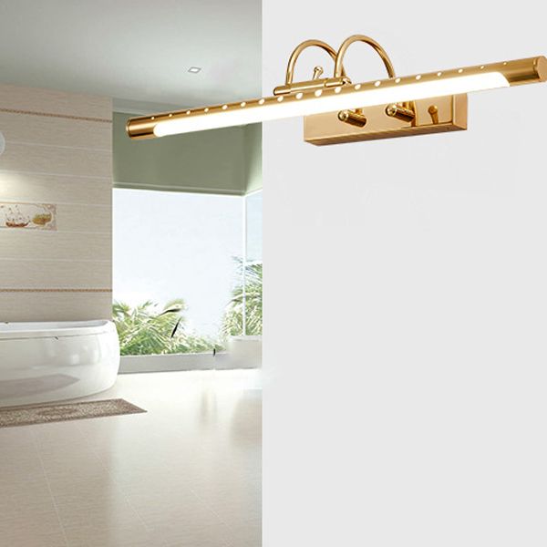 Tiffany Modern Linear Vanity Wall Lamp, Gold, Bathroom/Kitchen