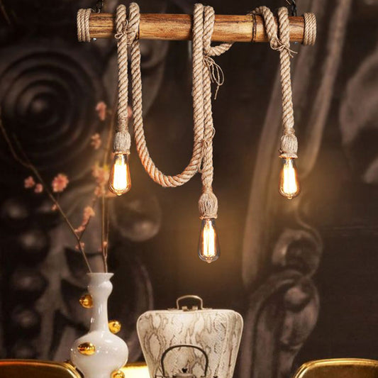Silva Vintage Retro hanglamp van hars, vlas