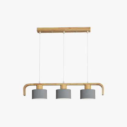 Valentina Pendant Light Cylinder Nordic, Bamboo, White/Green/Gray, Bedroom