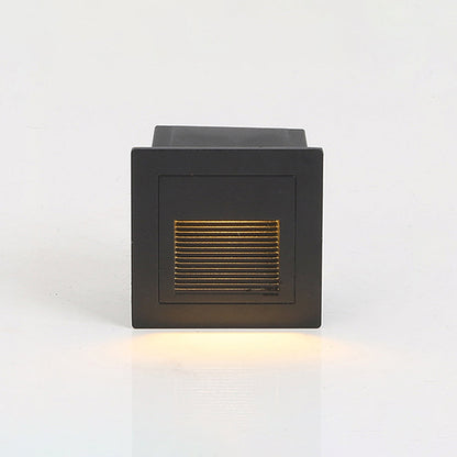 Ray Modern Metal Square Outdoor Deck/Step Light, Black