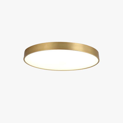Plafonnier rond Arisha Nordic LED doré, métal et