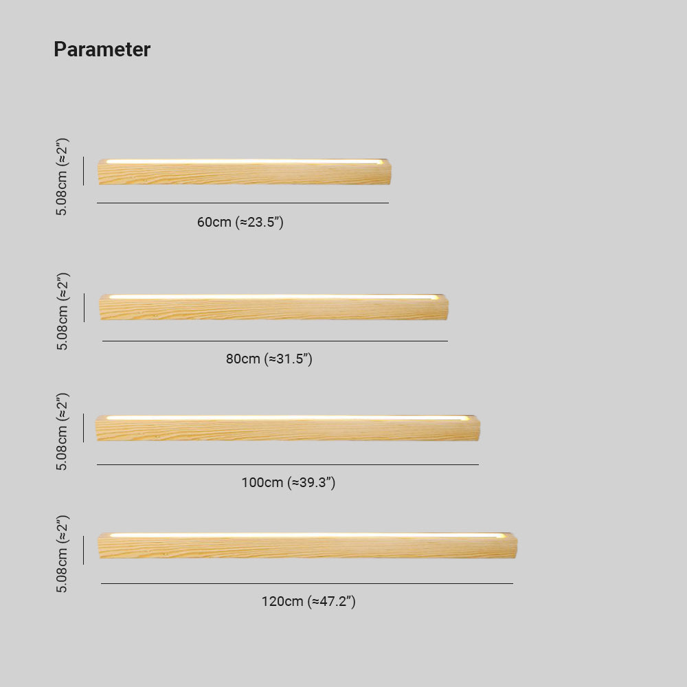 Zenx Wall Lamp Linear Wood