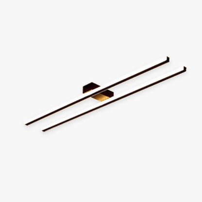 Arisha Modern Minimaliste Flush Mount Ceiling Light, Double-Linear
