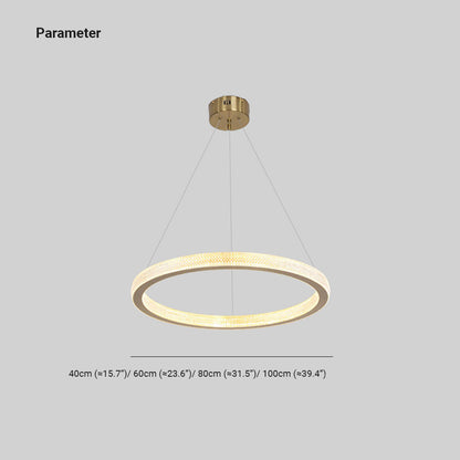 Kristy Contemporary Gold Luxury Ring Pendant Light