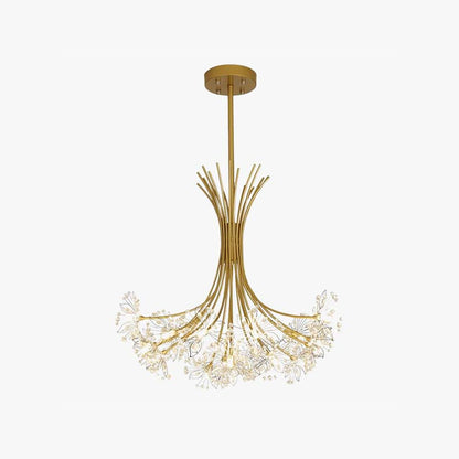 Arisha moderner Art-Deco-Kristall-Sputnik-Kronleuchter, Schwarz/Gold
