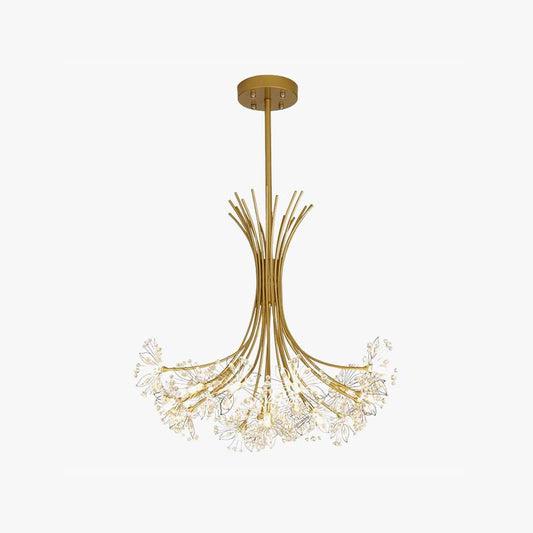Arisha moderne art deco kristallen Spoetnik-kroonluchter, zwart/goud
