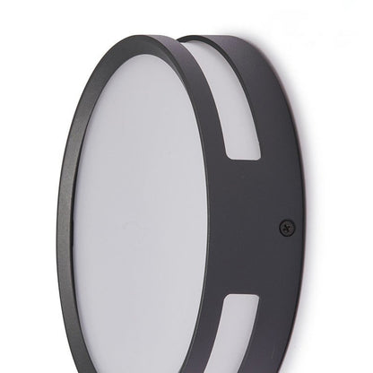 Ray Modern Round Metal/ Outdoor Waterproof Wall Lamp, Black