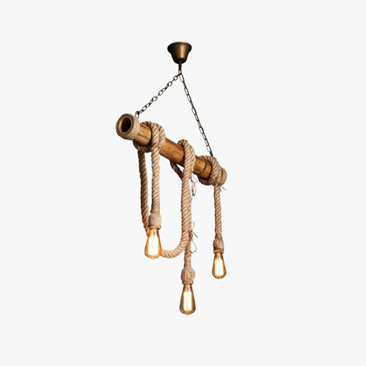 Silva Vintage Retro hanglamp van hars, vlas