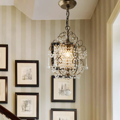 Alessio Modern Metal Crystal Pendant Light Bedroom