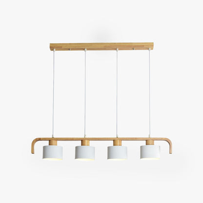 Valentina Pendant Light Cylinder Nordic, Bamboo, White/Green/Gray, Bedroom