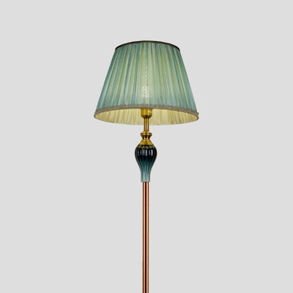 Eryn Antique Floor Lamp, Multi Colors, Metal/Fabric, Bedroom
