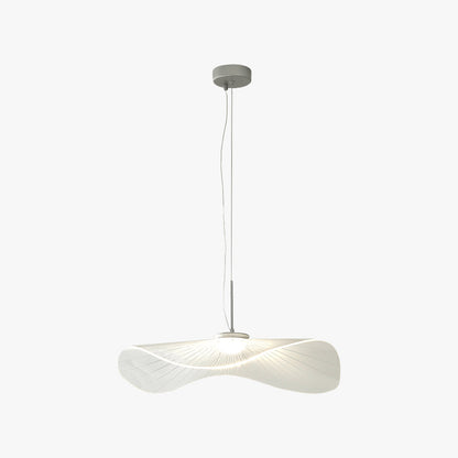 Arisha Designer Lampe à suspension en métal en forme de feuille de lotus Blanc