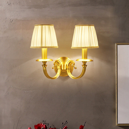 Alessio Decoratieve Binnenwandlamp Metaal Stof Woonkamer Slaapkamer
