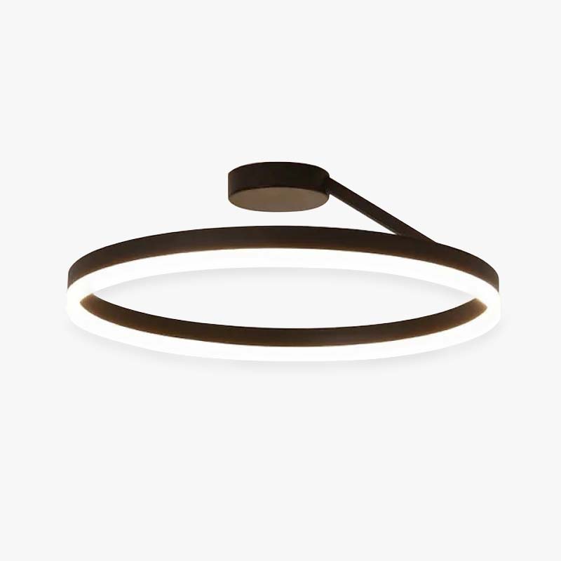 Plafonnier encastré Solen Modern Circle, noir et blanc
