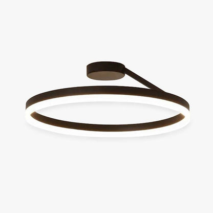 Plafonnier encastré Solen Modern Circle, noir et blanc