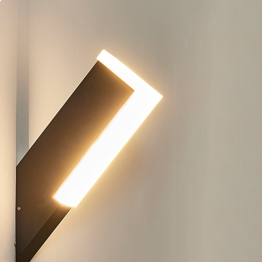 Ray Moderne geometrische Außenwandleuchte, Schwarz