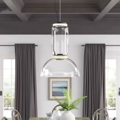 Valentina Minimalist Combination Glass Pendant Light, Clear