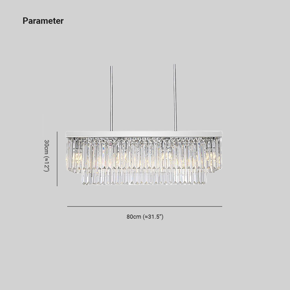 Kristy Modern Art Deco LED Pendant Light, Crystal/Metal