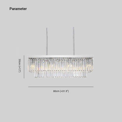 Kristy Modern Art Deco LED Pendant Light, Crystal/Metal