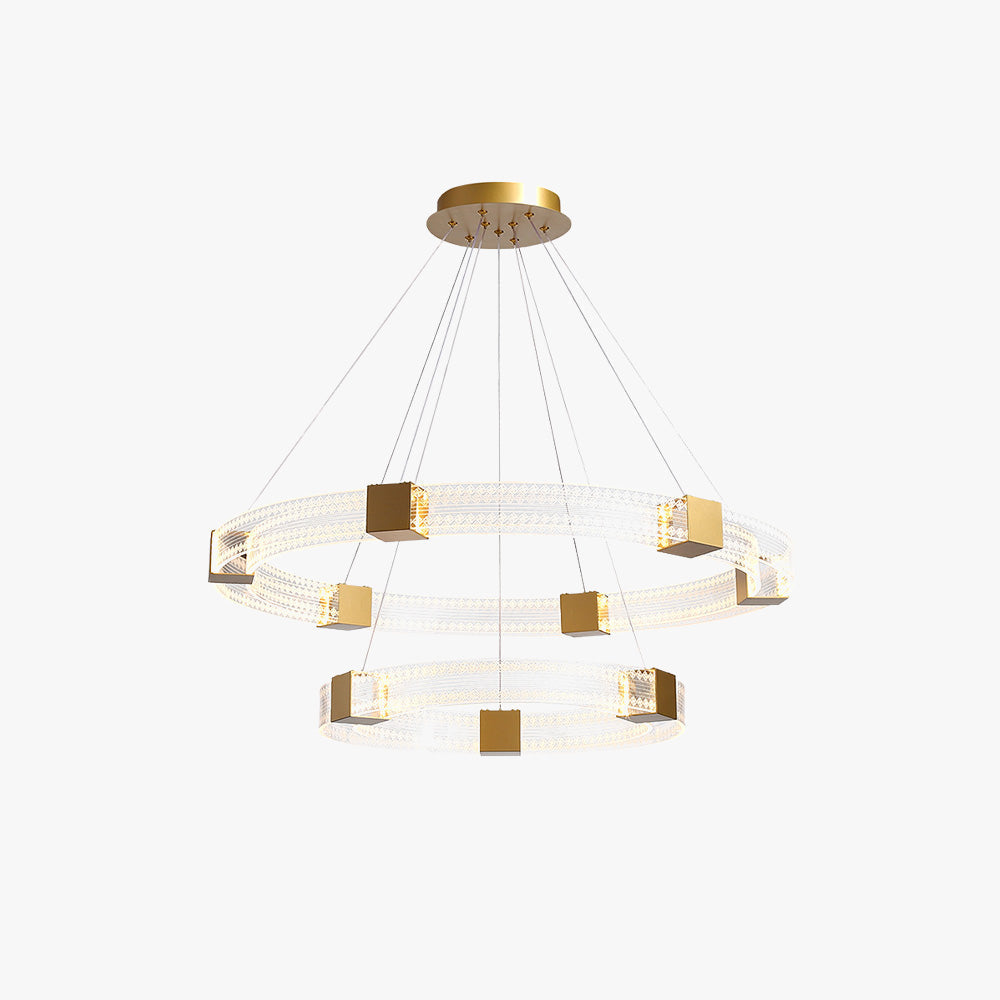 Arisha – suspension moderne ronde/ovale/métal, dorée
