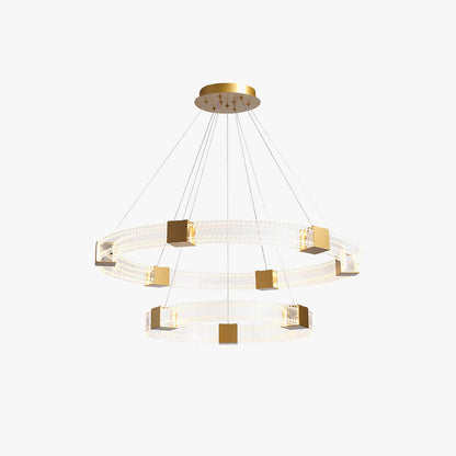 Arisha – suspension moderne ronde/ovale/métal, dorée