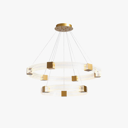 Lampada a sospensione moderna Arisha rotonda/ovale/metallo, oro