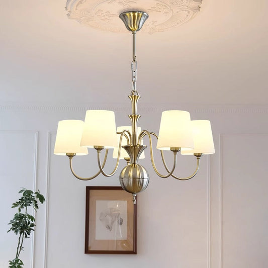 Silva Vintage Metall-Glas-Kronleuchter für Arbeitszimmer und Schlafzimmer