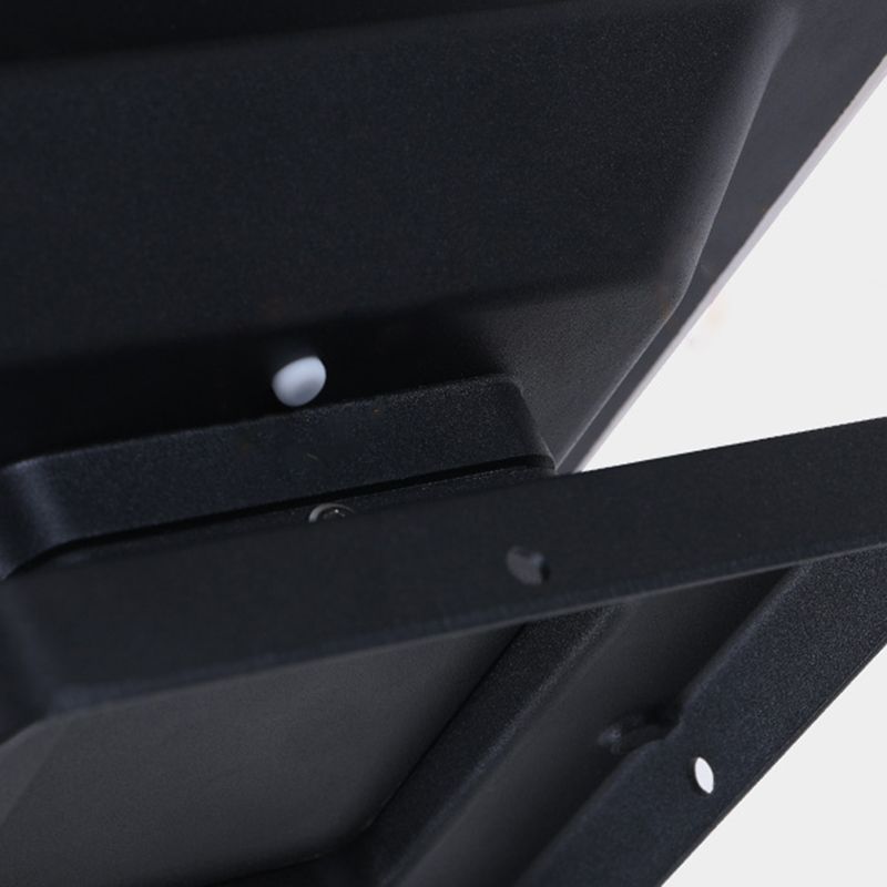 Ray Zeitgenössische LED-Außenleuchte aus rechteckigem Metall, Schwarz