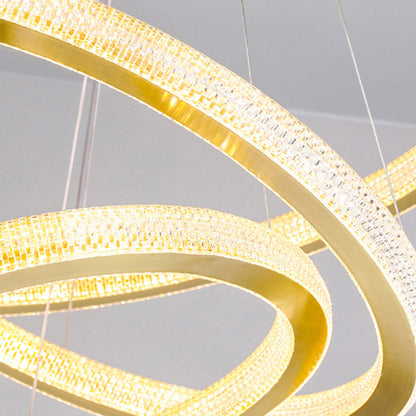 Kristy Contemporary Gold Luxury Ring Pendant Light
