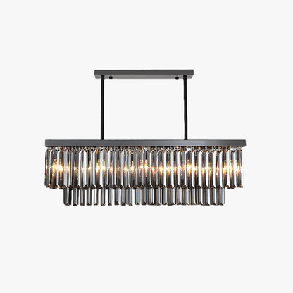 Kristy Design Rectangle Metal Pendant Light, Black