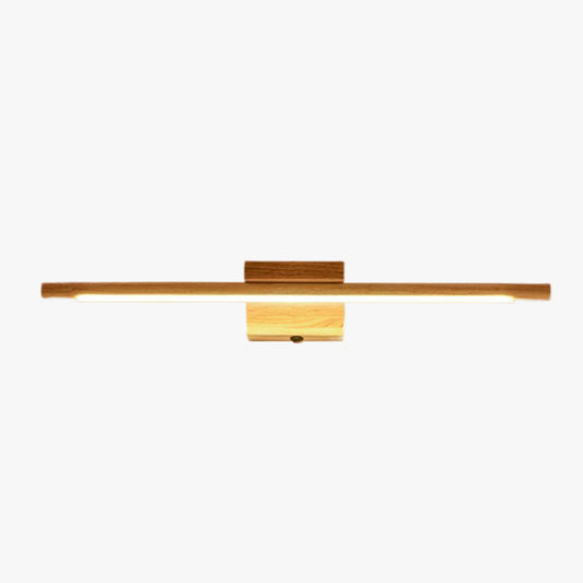 Muto Nature Wood Linear Mirror Front Vanity Wall Lamp