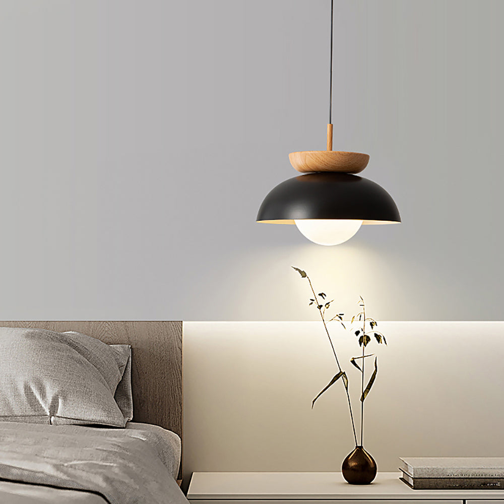 Muto Nordic Suspension/Plafonnier Bois/Métal Noir Cuisine Balcon