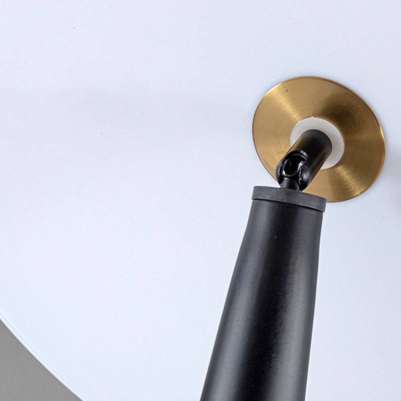 Salgado Moderne untertassenförmige Metall-Stehlampe, Schwarz