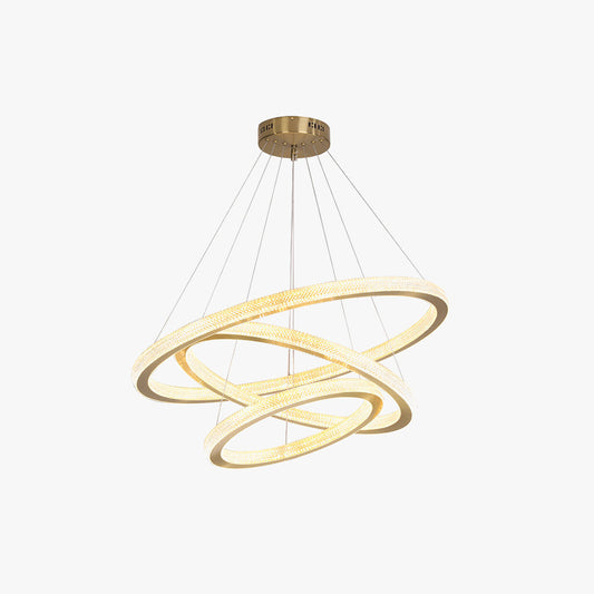 Kristy eigentijdse gouden luxe ringhanglamp