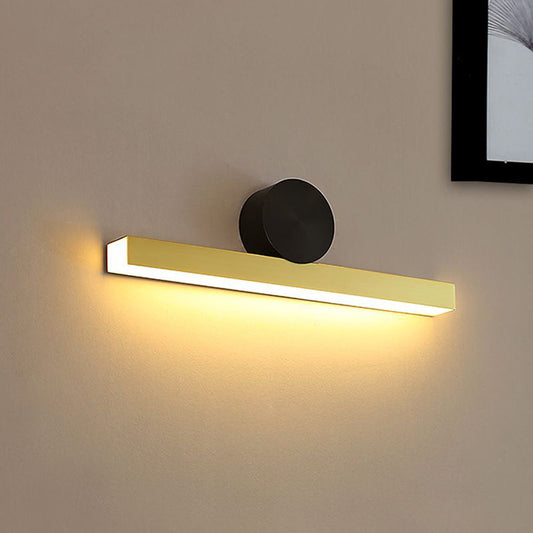 Arisha moderne geometrische metalen wandlamp, zwart en goud, slaapkamer