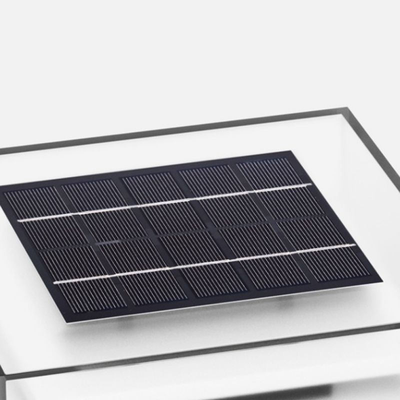 Ray Moderne rechteckige Solar-Außenlampe aus Metall, Schwarz