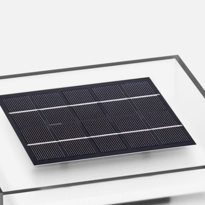 Ray Moderne rechteckige Solar-Außenlampe aus Metall, Schwarz