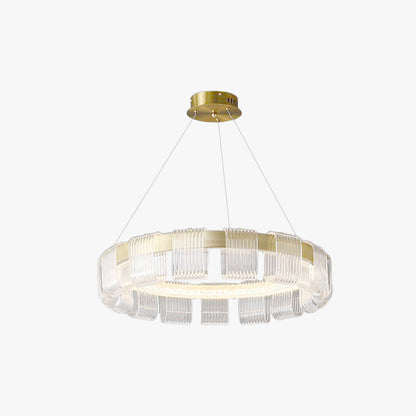 Arisha moderne Ring-Pendelleuchte, Weiß/Gold