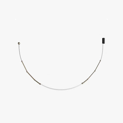 Arisha Modern Linear Metal/Silicone Pendant Light, Black