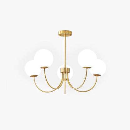 Valentina Modern Ball Bubble Metal/Glass Chandelier, Gold
