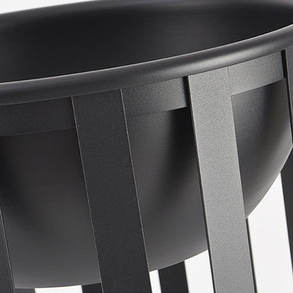 Ray Modern Globe Solar-/wiederaufladbare Stehleuchte für den Außenbereich, Schwarz