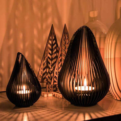Ray Design Wassertropfenförmige Außenstehleuchte, Schwarz/Silber