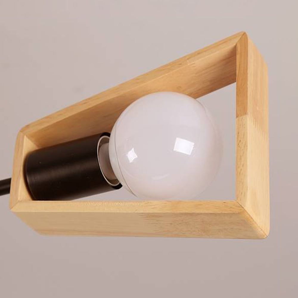Muto moderne nordische Rotatale-Pendelleuchte, Holz, 3 Stile