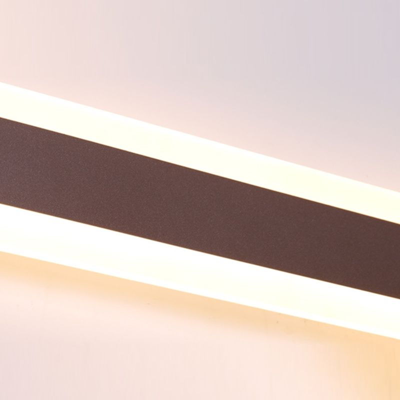 Arisha Modern Linear Vanity Wall Lamp, White/Brown, Bathroom