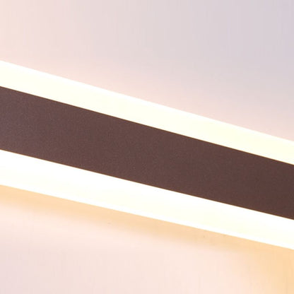 Arisha Modern Linear Vanity Wall Lamp, White/Brown, Bathroom