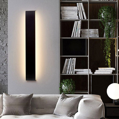 Arisha Minimalist Rectangular Wall Lamp,Black/White/Gold