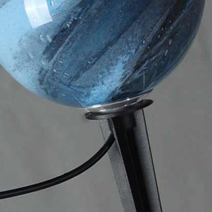 Ray Decorative Solar Planet Outdoor Ground Light, Milk Curry/Blue