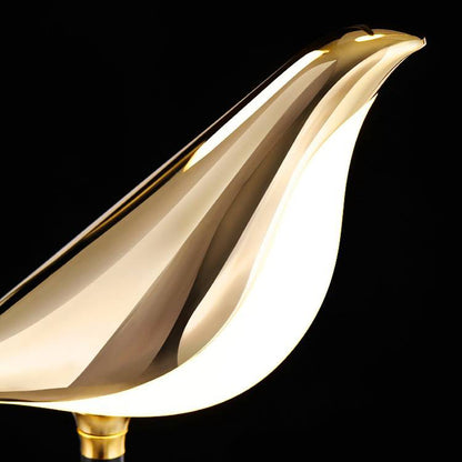 Arisha moderne Vogel-Pendelleuchte, Gold und Schwarz, 2 Stile