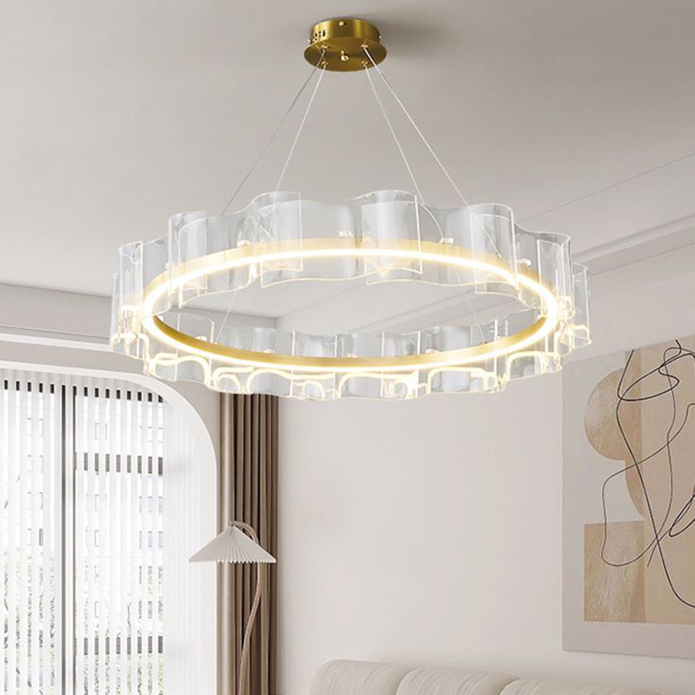 Arisha Creative Ring Lampe à suspension en métal/arcylique Doré